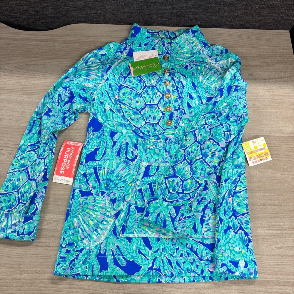 NWT Lilly Pulitzer Captain Popover Size Large Rare Pop Up Tortuga Time Turtles
